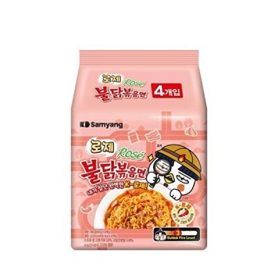 Food/SAMYANG/Rose/Hot Chicken Flavor Ramen/Packed Ramen/130g/8-Pack/Multi-Pack