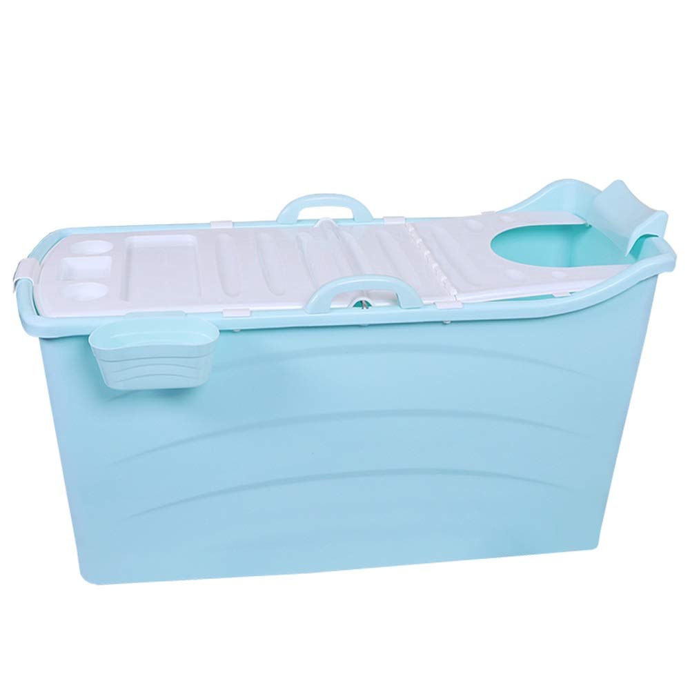 Plastic Portable Bathtubs Family Adults Spa Bathtubs Spacious Bathtub Large Size Bath Tubs Warm Water Bath Ice Bath Tubs for Outdoor Indoor Easy to Install 120cm (Color : Blue, Size : General)