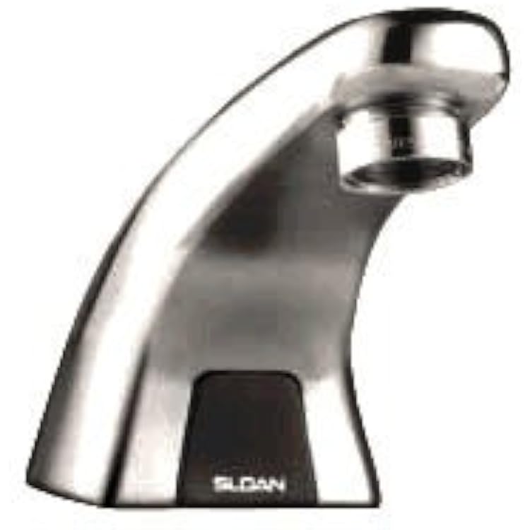 Sloan ETF610 4 P BDT Chrome Plated Brass, Sensor Activated, Pedestal Electronic Hand Washing Faucet f, Chrome