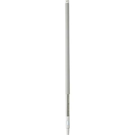 Vikan 29835 39.5" Stainless Steel Handle with Threaded Tip, 1-7/32" Diameter, White