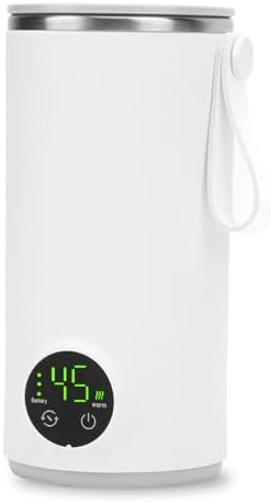 Travel Electric Kettle, Kettle, USB Rechargeable Hot Water Boiler with Rotary Stirrer, 400ML 55C, Travel Kettle for Coffee, Tea, Milk