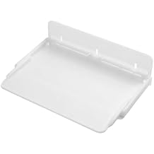 UPKOCH Foldable Floating Shelf for Wall, No Drill Stick On Bedside Organizer Tray, Renter Friendly Small Fold Down Ledge Shelves for RV Dorm Bedroom, White