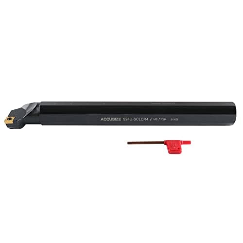 Accusize Industrial Tools 1-12 by 14 Overall Length, Rh Sclcr Indexable Boring Bar with Ccmt432 Carbide Inserts, P252-S415