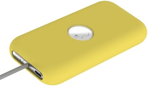 Soft Silicone Case Cover Compatible with Apple Vision Pro Battery Case Apple VR Vision Pro Battery Protective Case Cover Anti-Scratch Fall-Proof Case for Apple Vision Pro Battery Accessories Yellow