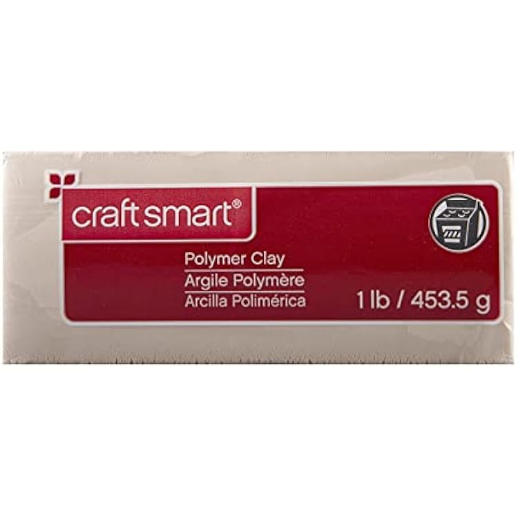 Craft Smart 1lb Beige Polymer Clay Set - Oven-Bake Clay for Sculpting, Modeling, Jewelry, School Projects, Arts & Crafts - 1 Pack