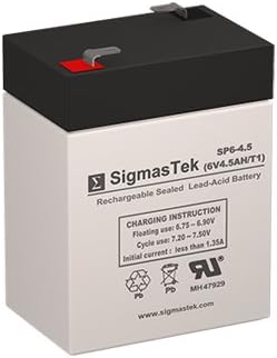 Sunnyway SW645 Replacement Battery - 6 Volt 4.5 AH F1 Terminal by SigmasTek