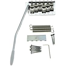 KAISH Chrome Vintage ST Strat Guitar Trem Tremolo Bridge Full Size Block Bent Saddles
