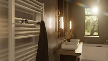 Towel Radiator Hanger, Bathroom Hanger, Bathrobe Hanger, Easy Installation, Towel Clothes Hanger, Bathroom Dryer (CHROMIUM)