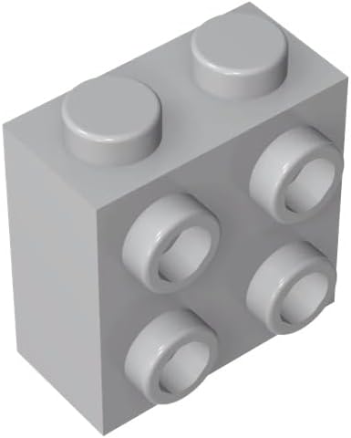 Gobricks 22885 Brick Special 1x2x1 2/3 With Four Studs On One Side, 50 pcs | Light Bluish Gray. Compatible with LEGO bricks. Ref: 6123809, Ref: 6135130, consistent color matching. GDS-1117.