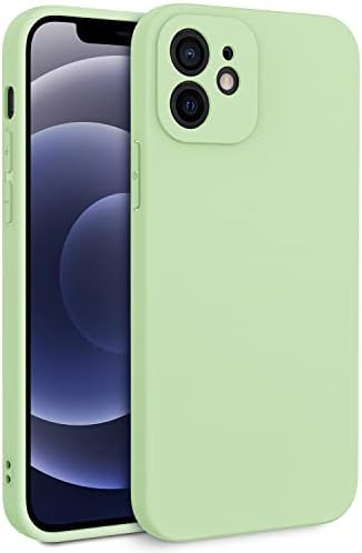 EasyAcc Slim Case for iPhone 12, Thin Matte Black TPU Phone Cases Finish Profile Soft Back Protective Cover Compatible with iPhone 12 2020 6.1 inch, Green
