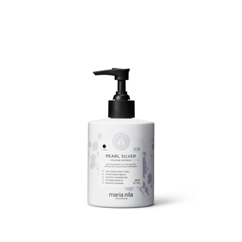 Maria Nila, Color Refresh Pearl Silver, Cool Silver Hair Mask, Semi-Permanent Pigments, 100% Vegan & SulfateParaben free