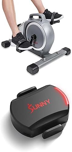 Bundle of Sunny Health & Fitness Magnetic Mini Exercise Pedal Cycle - SF-B020026 + Sunny Health & Fitness Exercise Cycling 2-in-1 Advanced Cadence Sensor CB110