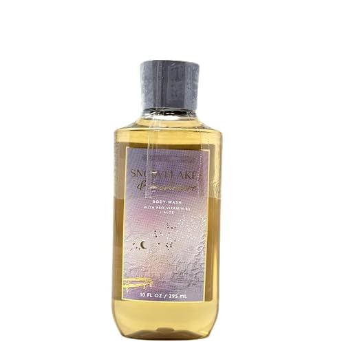 Bath and Body SNOWFLAKES & CASHMERE Body Wash with Pro Vitamin B5  Aloe 10 Fl Oz  295 ml Smells Like vanilla cashmere cream, caramel woods and frosted clementine Pack of 1