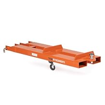 Titan Attachments Industrial Fork Mounted Towing Jib with 4,000 LB Lifting Swivel Hook Capacity, 2" Towing Hitch Ball 3,500 LB Capacity, Lifting Hoist Jib Mobile Crane, Heavy Duty Rugged Red Hook