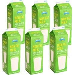 Non-Fat Milk, Nakasawa Milk Industry, Non-Fat Milk, 33.8 fl oz 1,000 ml, Set of 6, Refrigerated