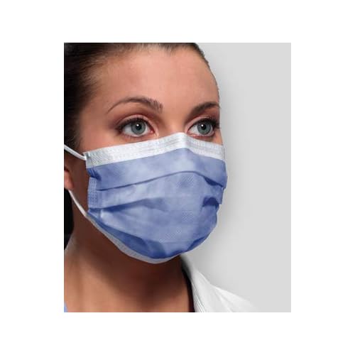 Crosstex CR-GCIBL Isofluid Earloop Mask Blue Pack of 50