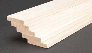 Balsa Wood 1/2 X 2 X 36 (2) - Quantity is Listed in Parenthesis in Title