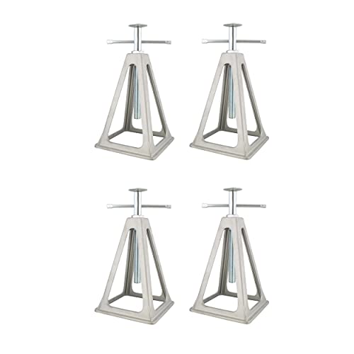 RV Stabilizer Jacks Camper Leveling Blocks 4-Pack Heavy Duty Leveling Blocks for Trailer Supports up to 6000 lbs, Camper and Motorhome Adjustable Jacks 11.5 to 17.5 inches