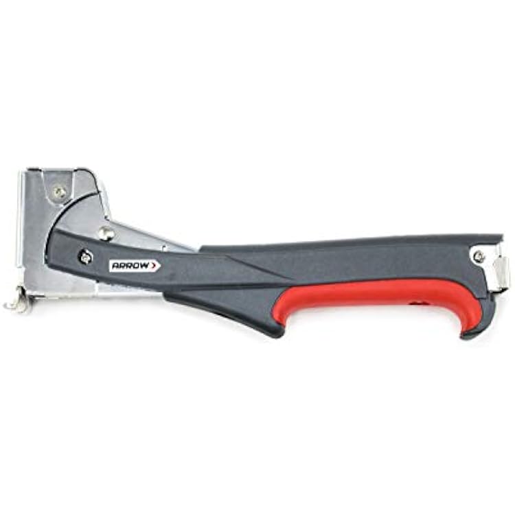 Arrow HTX50 Professional Heavy Duty Hammer Tacker, Manual Stapler for Construction and Insulation, Ergonomic Grip Handle, Dual-Capacity Rear-Load Magazine, Fits 516, 38, or 12 Staples , Grey