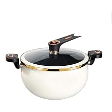 Non-Stick Micro Pressure Cooker ceramic sauce pan with lid 8.4qt Multi-Function Micro Pressure Cooking Pot for Open Fire, Induction Cooker, Electric Stove, Gas Stove,White