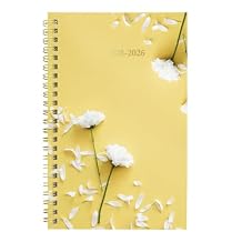 Blueline Essential Academic Weekly/Monthly Planner, 13 Months, July 2025 to July 2026, Gold Twin-Wire Binding, Poly Cover, 8" x 5", Botanical Design, Yellow (CA114PM.01-26)