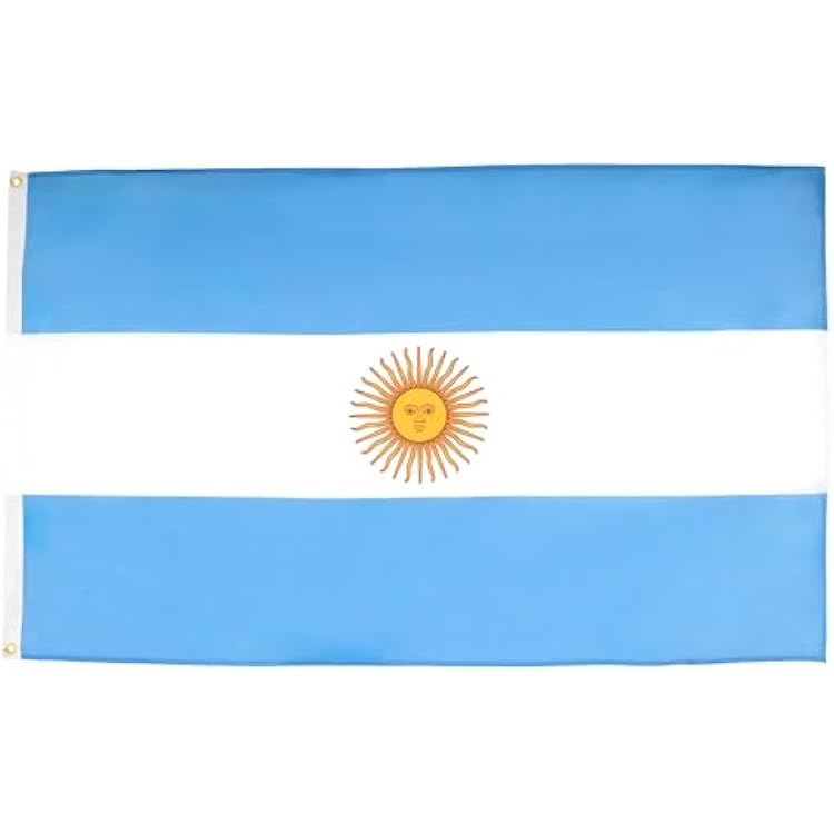 AZ FLAG - Argentina Flag - 2x3 Ft - 100D Polyester Argentine Banner with Two Metal Grommets - Fade Resistant - Vivid Colors - 2 x 3 Feet - 90x60 Cm