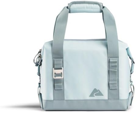 Ozark Trail Soft-Sided Folding Cooler, 12-Can, 7 Qt, Blue, with Built-in Bottle Opener and Daisy Chain, Portable