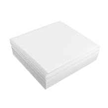 Klmnop Cut Away Embroidery Stabilizer 8" x 8"- 200 Precut Sheets, 2.5 Ounce Medium Weight Cutaway Stabilizer for Machine Embroidery and Hand Sewing for 4x4 and 6x6 Hoops(White)