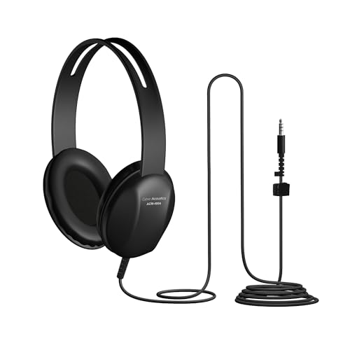 Cyber Acoustics Lightweight 3.5mm Headphones - Great for use with Cell Phones, Tablets, Laptops, PCs, Macs ACM-4004