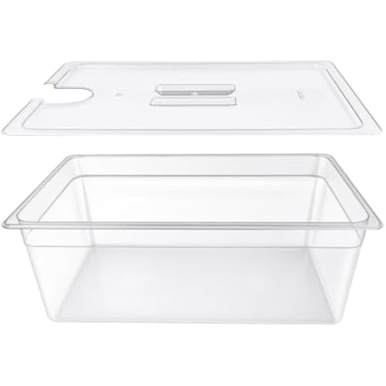 26 Quart Sous Vide Containers with Lid Compatible with Wancle Anova Nano AN500-US00 Pro 3.0 Mini Joule,most Instant Pot Sous Vide Cooker,BPA Free Container with lid, 26 QT