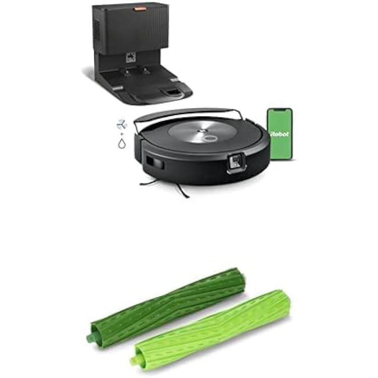 Bundle of iRobot Roomba Combo j7 Self-Emptying Robot Vacuum & Mop -Automatically Vacuums and Mops, Fully Retractable Mop pad, Identifies&Avoids Obstacles, Alexa, Ideal for Pets wAuthentic Extractors