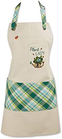DII Women's Pantry Style Apron Collection Large Pockets, Adjustable with Long Waist Ties