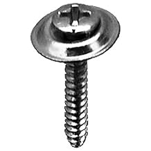 Clipsandfasteners #6 X 1" Phillips Oval Head Countersunk Washer Chrome Screws 100 Pack