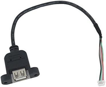 GORITE USB A Single Female Panel Mount to 1X4 Pin Internal USB Connector - 9 in