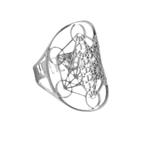 Seal of Solomon Ring - King Solomons Ring Adjustable - Seal of Solomon Seal Ring Magic Runes Stainless Steel Signet Rings Pagan Amulet Jewelry - Anillo Rey Salomon - Anillo De Poder Del Rey Salomon