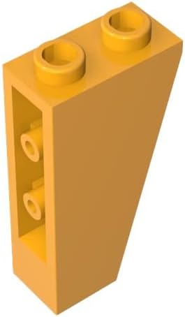 Gobricks GDS-864 2449 Slope Inverted 75 2x1x3, Bright Light Orange, 10 pcs | Compatible with LEGO bricks. Ref: 4501534, MOC brick replacement parts, consistent color matching, precision manufacturing.