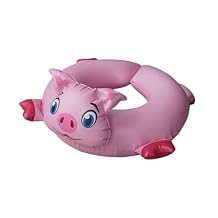 HOHQB Pig Split Ring Floatie Kids Pool Floats: Swim Rings & Floaties for Kids 3-5,Pinkish Purple Inflatable Pig Pool Toys for Toddlers 3-5 Girls