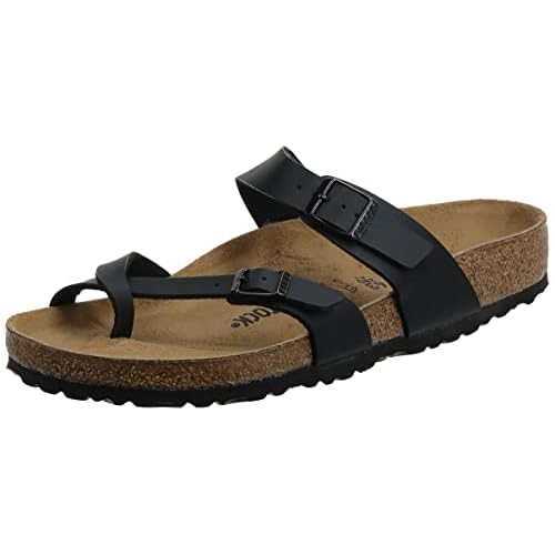 Birkenstock Womens Mayari Birko-Flor Sandal,Black,EU Size 40  Womens US Size 9-9.5