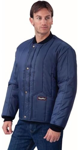 RefrigiWear Mens Cooler Wear Insulated, Full-Zip with Snap Closure Lightweight Jacket,10F Comfort Rating