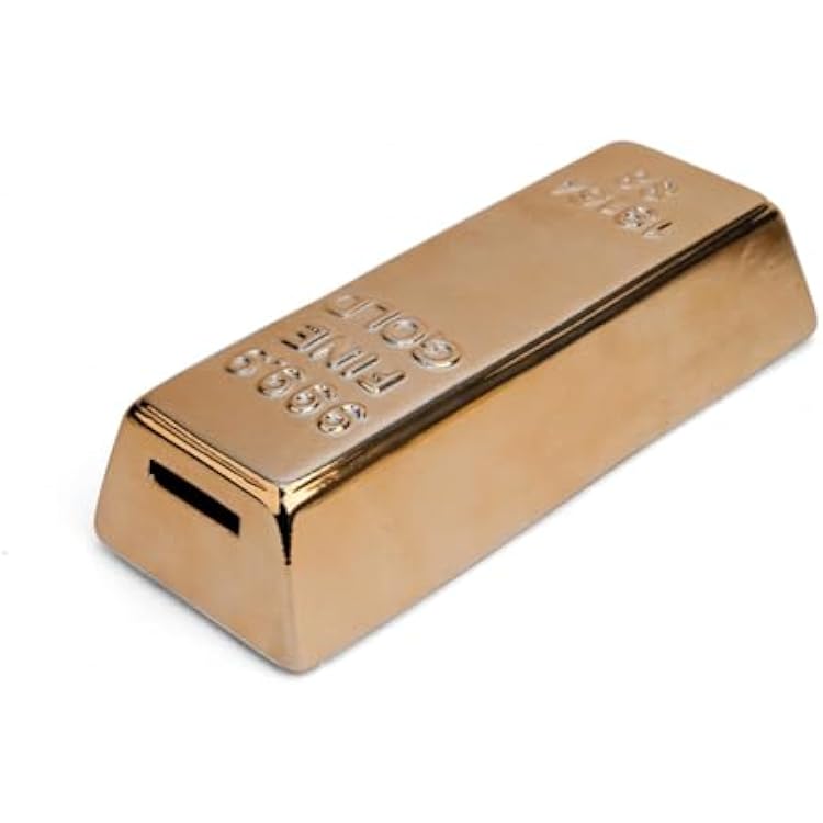 Kikkerland Gold Bar Coin Bank, 1 EA - PB17