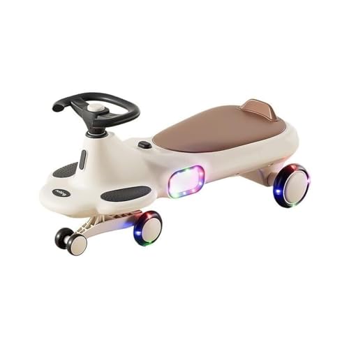 Wiggle Scooter Sliding Car with Music Roll Flash Wheels Wiggle Car for Kids Anti-Rollover, Ride On Toys for Boys and GirlsGrey