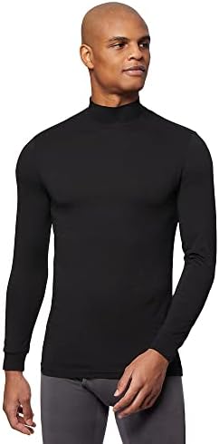 32 Degrees Mens Lightweight Baselayer Mock Top | Long Sleeve | Form Fitting | 4-Way Stretch | Thermal