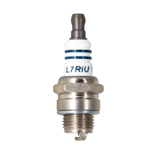 TORCH L7RIU Iridium U-Groove Spark Plug Replace for NGK BMR7A BM7A Spark Plug, for CHAMPION 858CJ6 852RCJ6 Spark Plug, for Autolite 3345, for Brisk PR15, for Chain Saws and Trimmers, OEM, ea
