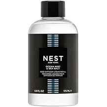 NEST New York Reed Diffuser Liquid Refill, Ocean Mist & Sea Salt - 5.9 fl oz - Fragrance for Up to 90 Days - Flame Free