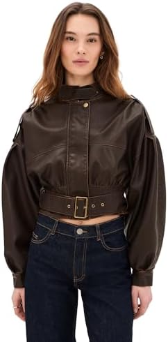 Lioness Women's Gigi Faux Leather Bomber Jacket