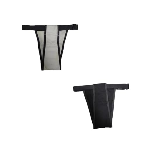 Female Dog Sanitary Panties,Washable Breathable Dog Heat Diapers Female GrayBlack XL