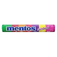 Mentos Chewy Mint Candy Roll, Rainbow, Non Melting, 1.32 Ounce/14 Pieces
