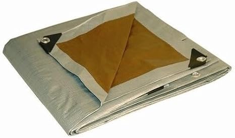 8 Pack Dry Top 21216 Heavy Duty Tarp, 12x16 Feet, Silver/Brown