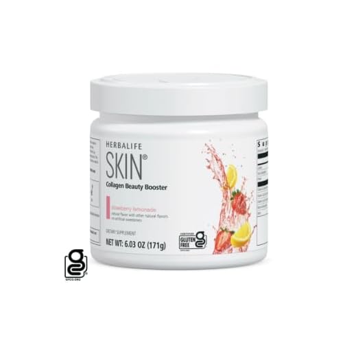 Herbalife Skin Collagen Beauty Booster Lemonade Strawberry Flavor 6.03 Oz: No Artificial Flavor, No Artificial Sweeteners, Gluten-Free