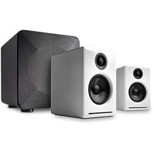 Audioengine A2 White Pc Speakers for Desktop and S6 Subwoofer